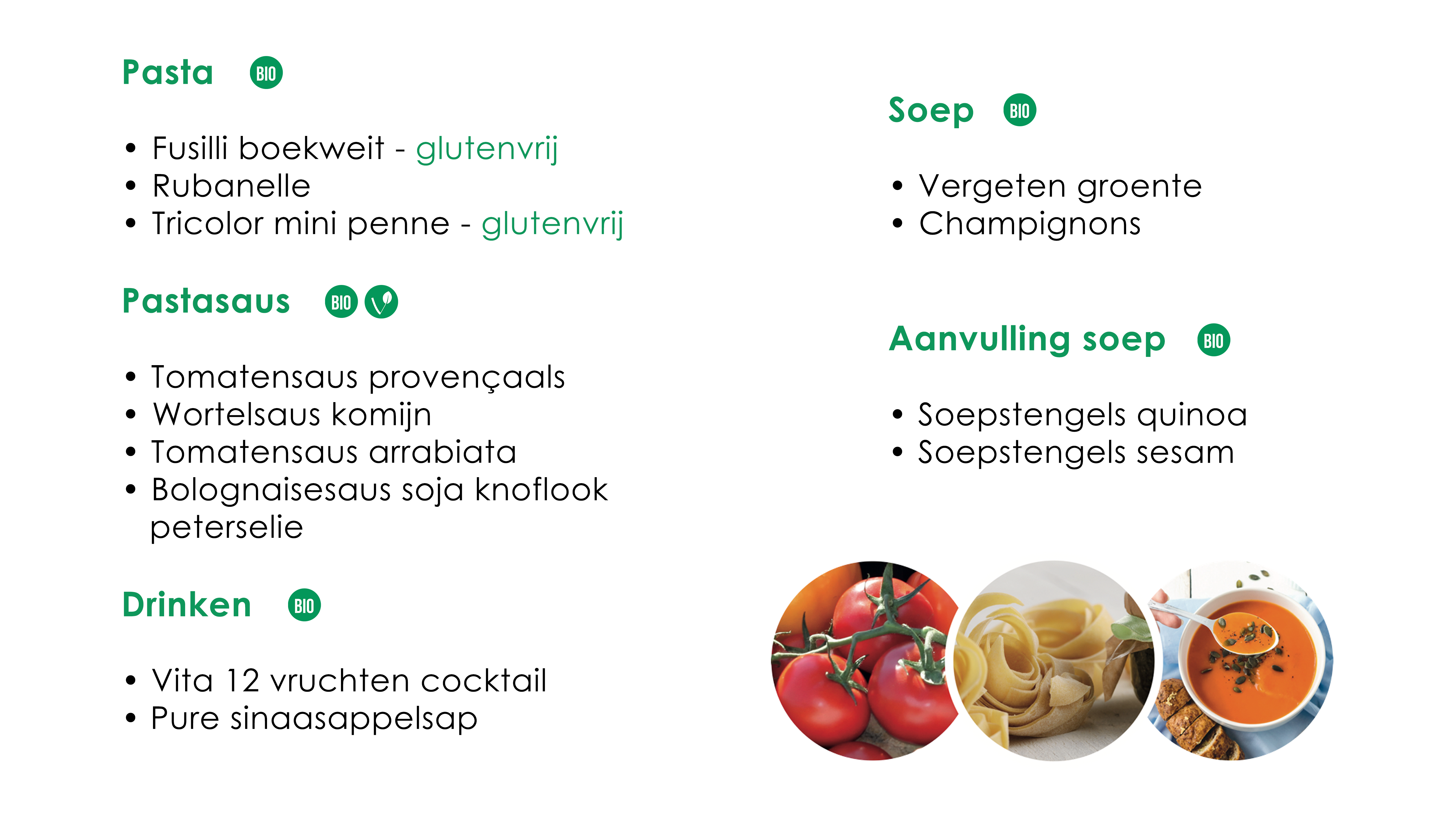 Menu biobeurs